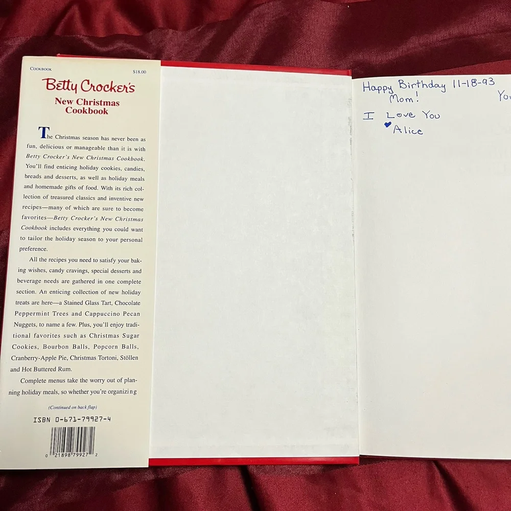 Vintage Betty Crocker New Christmas Cookbook Holiday Recipes Baking 1st Ed Hard